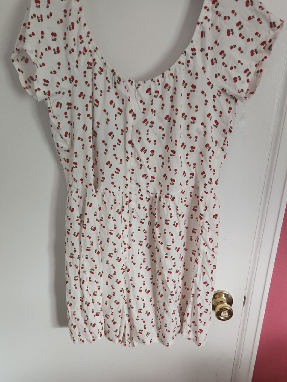 New Look White Mini Dress with Red Cherry Print - Picture 4 of 6